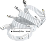 4Pack Apple MFi Certified iPhone Charger 10ft,Long Lightning Cable 10 feet Apple iPhone USB Charging Cord Compatible for iPhone 13 12 Mini 12 Pro Max 11 Pro MAX XS Xr X 6 AirPods-10 Foot (White)