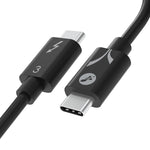 SABRENT Thunderbolt 3 [Certified] USB Type C Cable | up to 40 Gbps | Supports 100W [5A, 20V] Charging | E Mark Chip | [7.8"/ 20 cm Long] in Black [CB-T320]