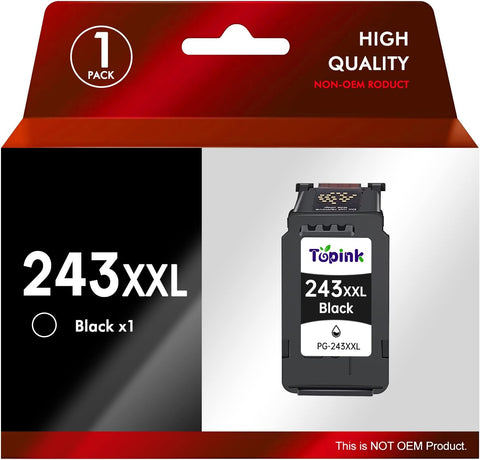 243XXL Black Ink Cartridge PG-243XXL PG-243 PG-245XL 245XL PG243 XL Ink Cartridges for Canon Printers for Cannon Pixma MX492 MX490 TR4520 MG2522 MG2922 MG2520 MG2920 MG3022 MG2420 iP2820 TS202 TS3122