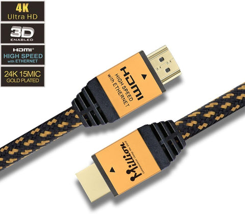 Million HDMI Male to HDMI 6 Feet Cable Connector Gold Plated with Ethernet,1080p,5K,and Audio Return.Good for DVD,TV,Home Theater,Blu-ray Player…