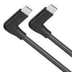 QCEs Right Angle USB C to USB C 3.1 Gen 2 Cable 6.6Ft, Type C Cable 10Gbps 100W PD Charging 4K Video Display Compatible with MacBook Pro/Air 2022 iPad Pro/Air, Galaxy S22/S21/Note 10, Pixel 3/4 XL