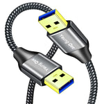 Yeung Qee USB 3.0 A to A Male Cable 12 ft,Super Speed USB to USB Cable Type A Male to Male Cable USB 3.0 Double End USB Cord for Hard Disk, Cameras,Laptop Cooler, DVD Player and More (12FT/4M)