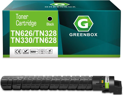 GREENBOX Compatible TN626K TN328K TN330 TN628 High Yield Toner Cartridge Replacement for Konica TN-330 for Minolta Bizhub C250i C300i C360i Bizhub 300i 360i 450i 550i Printer (28,000 Pages, 1 Black)