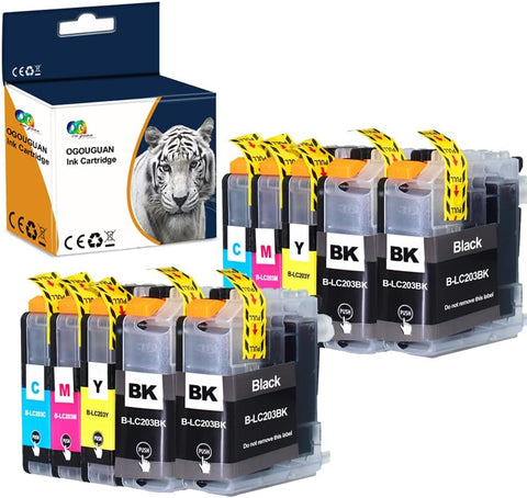 TengSheng Compatible LC203 LC201 Ink Cartridge Replacement for Brother LC203 XL LC201 XL for MFC-J460DW J480DW J485DW J680DW J880DW J885DW J4320DW J4420DW J4620DW J5620DW J5520DW J5720DW (10 Pack)