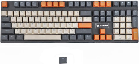 YMDK Double Shot 108 Dyed PBT Shine Through OEM Profile Rainbow Carbon Sunset Keycap for MX Switches Mechanical Keyboard?Only Keycap? (Carbon)