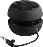 Zyyini Portable Speaker, Mini Speaker, Computer Speaker, Travel Loud Speaker, with 3.5mm Audio Cable, Retractable, for Mobile Phone, MP3, PC, Desktop, Laptop(Black)