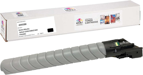 SHIKI Compatible Toner Cartridge for Konica Minolta bizhub C250i/C300i/C360i Black (TN328K/AAV8130) 28,000 Pages Yield May Vary depending on Usage.