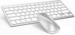 OMOTON Bluetooth Keyboard and Mouse for iPad (iPadOS 13 and Above), Wireless Keyboard and Mouse Compatible with iPad 10.2, iPad Pro 12.9/11.0, and Other Bluetooth Enabled Devices, Silver White