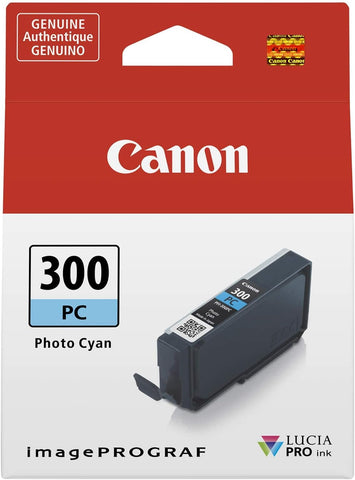 Canon PFI-300 Lucia PRO Ink, Photo Cyan, Compatible to imagePROGRAF PRO-300 Printer, Standard (4197C002)