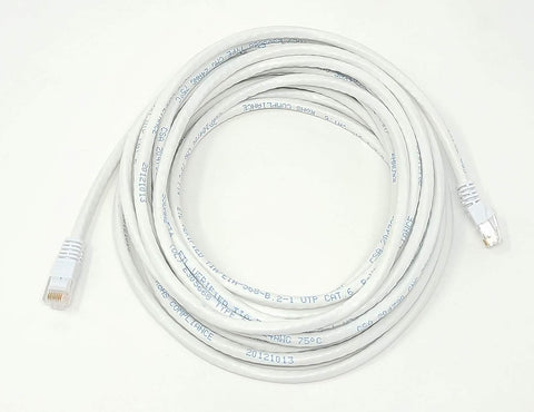 Micro Connectors 25 Feet Cat6 Molded Snagless RJ45 UTP Networking Patch 24AWG Cable (White) (E08-025W)