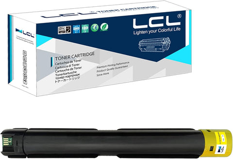 LCL Compatible Toner Cartridge Replacement for Xerox WorkCentre 7120 7125 7220 7220I 7225 7225I 006R0145 7120 7125 7220 7220I 7225 7225I Color Printer (Yellow 1-Pack)