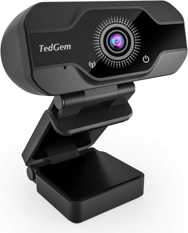 HD Pro Webcam, TedGem 8MP Fixed Focus 4K/1080P Full HD Webcam USB Webcam Desktop Laptop Camera Live Streaming Webcam Built-in Mic Widescreen HD Video Webcam, Flexible Rotatable Clip[Upgraded Version]…