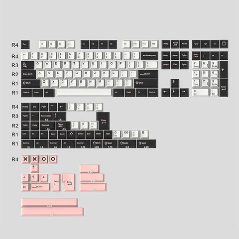 Sumgsn 169 Keys Double Shot Olivia Keycaps Cherry Profile for 61/64/87/104/108 Cherry Mx Switches ISO ANSI Layout Mechanical Keyboard