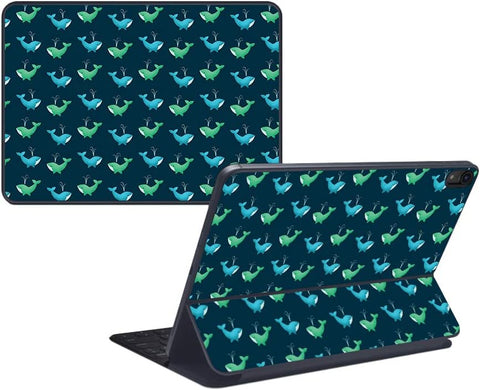 MightySkins Skin Compatible With iPad Pro Smart Keyboard 12.9" (2018) - Whale Wave | Protective, Durable, and Unique Vinyl Decal wrap cover | Easy To Apply, Remove, and Change Styles | Made in the USA