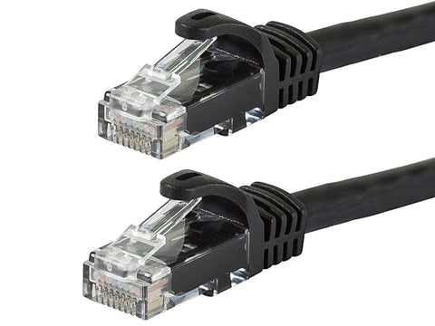 Monoprice Cat6 Ethernet Patch Cable - 0.5 Feet - Black (12-Pack) Snagless RJ45, 550MHz, UTP, Pure Bare Copper Wire, 24AWG - FLEXboot Series