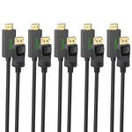 DisplayPort to HDMI Cable 6ft 5-Pack, Display Port (DP) to HDMI Cable 6 feet Adapter for All DisplayPort Laptop/Computer to Monitor/HDTV/Projector with HDMI