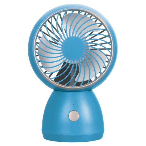 ForPro Premium Rechargeable Portable Desk Fan, 3-Speed Lightweight Mini Personal USB Fan for Travel Home Office, Signature Blue