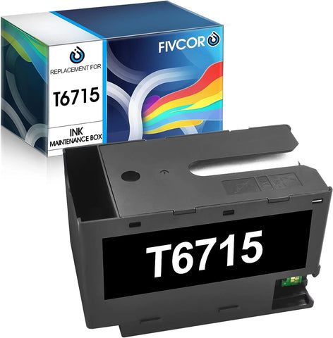 FIVCOR T6715 T6716 Ink Maintenance Box Replacement for Workforce Pro WF-4820 WF-4734 WF-C5790 WF-4740 WF-4730 WF-4830 WF-4720 WF-4834 WF-3820 WF-C5710 Printer