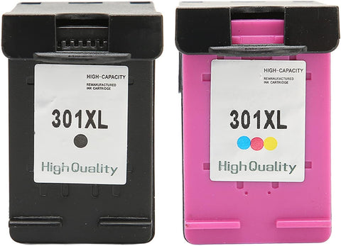 Ink Cartridges Replacement for HP 301XL, Black/Color Print Cartridges for Envy for OfficeJet for DeskJet, Easy to Install, Compatible with Most of Printers for Envy for OfficeJet for(H-301XLBK Black)