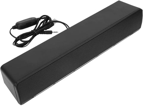 Zopsc USB Computer Speaker SPE Wired Stereo Sound Box Soundbar Music Player Bass Surround Sound Box 3.5mm Input for PC Cellphones(Black)