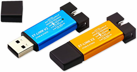 V TELESKY ST-Link V2 USB Programmer Support Programming Unit STM8 STM32 Editor with Cable (2Pcs,Random Color)