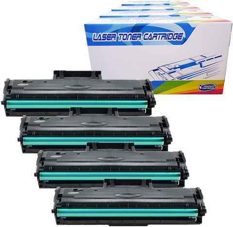 Inktoneram Compatible Toner Cartridges Replacement for Samsung 104 D104S MLT-D104S ML-1660 ML-1660N ML-1665 ML-1670 ML-1675 ML-1865 ML-1865W SCX-3200 SCX-3200W SCX-3205 SCX-3205W (Black, 4-Pack)