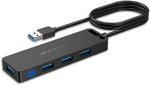 VENTION USB Hub 3.0 Splitter with 3FT Extension Long Cable 4-Port Ultra-Slim Multiport Expander for Desktop, PC, Laptop, Surface Pro, PS4, Flash Drive, Mobile HDD