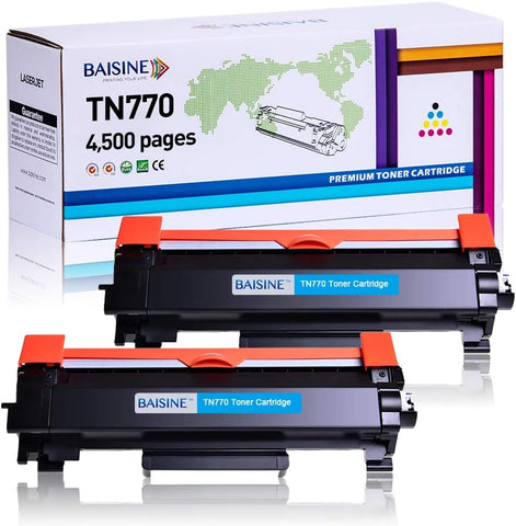 BAISINE TN770 Compatible Toner Cartridge Replacement for Brother TN-770 TN 770 TN760 TN730 for Brother MFC-L2750DW HL-L2370DW HL-L2370DWXL MFC-L2750DWXL Printer- 2Pack Super High Yield (4,500 Pages)