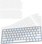 JIML 2 pcs Keyboard Cover for 2021 Newest iMac 24 inch Magic Keyboard with Touch id Cover Premium Ultra Thin High Transparent Clear TPU Keyboard Cover Skin Protector (2 pcs Clear)