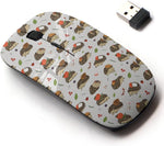 2.4G Wireless Mouse with Cute Pattern Design for All Laptops and Desktops with Nano Receiver - Hedgehog Forest Animals