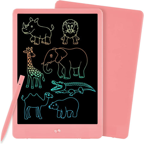 LCD Writing Tablet Doodle Board, PINKCAT 10 Inch Colorful Drawing Tablet Writing Pad, Electroni Graphics Drawing Pad for Kids, Toys Gift for 3 4 5 6 7 Years Old Girls Boys - (Pink)