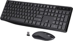 Wireless Keyboard and Mouse Combo, COLIKES 2.4G USB Cordless Keyboard Mouse Combo, 3 Level DPI Slim Ergonomic Mouse, Responsive Plug & Play for Computer Laptop PC - Full Size