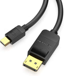 VENTION Mini DisplayPort to DisplayPort Cable 10FT/3M, Mini DP to DP Cable, 4K@60Hz Ultra HD DP 1.2 Support 3D Thunderbolt Compatible with MacBook Air/Pro, Surface Pro/Dock