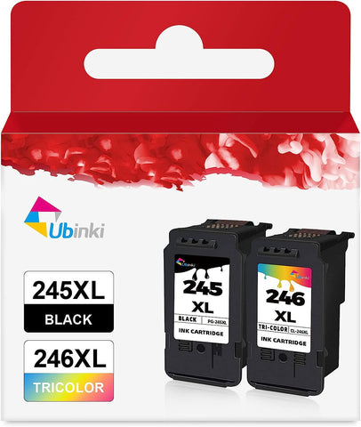 245XL 246XL Combo Pack for Canon Ink Cartridges 245 and 246 PG245 CL246 XL 243XL 244XL to PIXMA TS3322 TR4522 MG2522 MX490 MX492 TS3100 TR4520 TS3300 TR4500 MG2500 TS3320 TS3122 Printer Black Color