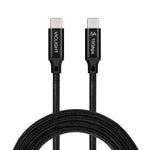 VICLIGHT USB Type C to Type C Fast Charging Cable 10ft 5A 100W USB 3.1 Gen2 10Gbps 4K Video Cable Compatible for Smart Phone Laptop with USB C Port, 4 Functions in One, Black