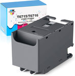 Poschink T6715 T6176 Ink Maintenance Box for Workforce Pro WF-4730 WF-4740 WF-4734 WF-4830 WF-4720 WF-4820 WF-3820 EC-4020 EC-4030 EC-4040 WF-C5710 WF-C5790 WF-C5210 WF-C5290 Printers T671500/T671600