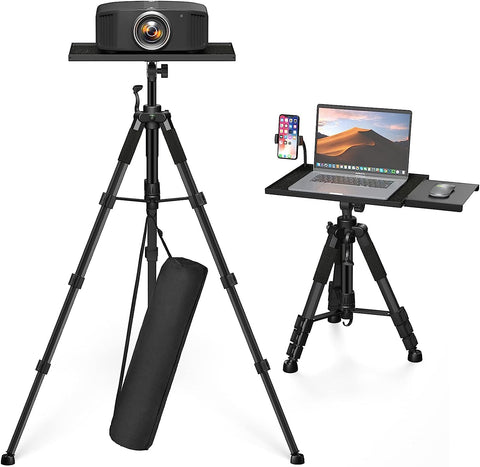 Wphold Projector Stand,2023 The Latest Projector Stand Tripod Adjustable from 17.6" to 51.4", Sturdy Laptop Tripod Stand, Projector Tripod Stand for Presentations, Home Cinema, Studio and Stage Use