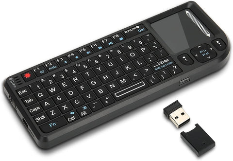 ciciglow Mini Wireless Keyboard,with Touchpad and QWERTY Keyboard,2.4G Multifunction Bluetooth Keyboard,Built-in Laser Pointer,Suitable for Windows 2000/XP/Vista/7/Win CE/Linux/Android/OS X