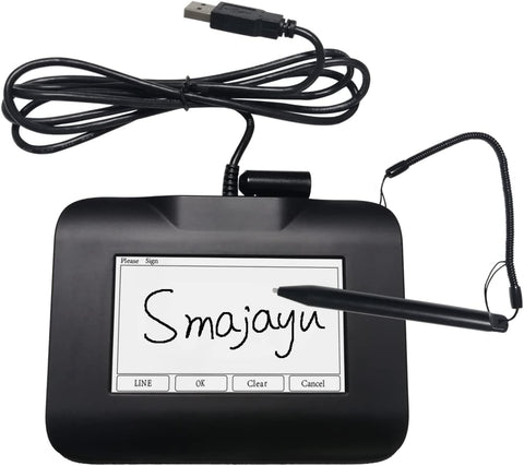 SMAJAYU Signature Pad USB Signature Capture Pads for Windows 7,8,10,11 Computer Laptop(with LCD Backlits)