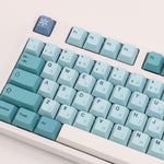 Heywood Antarctic Iceberg Keycaps, 142 Thick PBT Dye Sub ANSI Layout Keycap Set for Customized Mechanical Keyboard-Compatible with Cherry MX Switches and Clones (Only Keycaps)