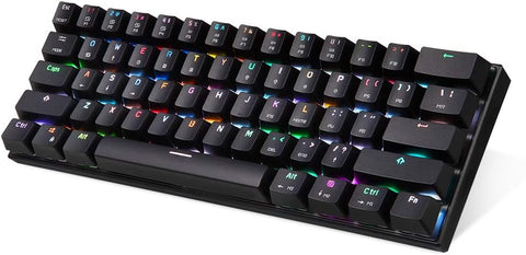 Motospeed CK62 61 Keys RGB Mechanical Keyboard USB Wired BT Dual Mode Gaming Keyboard Pink with OUTEMU Red Switches