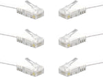 Cat6 Ethernet Patch Cable Short, Ancable 6-Pack 6 Inch Flat Ethernet Cable, Computer LAN Cable with Snagless RJ45 Connectors (White)