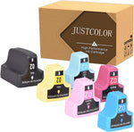 JUSTCOLOR Compatible Ink Cartridges Replacement for HP 02 Ink Cartridge to use with Photosmart D7155 D7160 D7245 D7255 D7363 D7460 3210 3310 C5180 C6250 C6280 C7280 C7180 D7255 Printer (6-Pack)