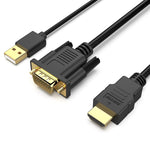 BENFEI VGA to HDMI Cable, VGA to HDMI 6 Feet Cable with Audio Support and 1080P Resolution - VGA Input to HDMI Output