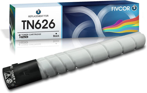 FIVCOR TN-626 TN626 TN626K (ACV1130) Black Toner Cartridge Compatible for Konica Minolta Bizhub C550i C650i C450i Coiper Printers for High Yield 32000 Pages (1 Black ), 10