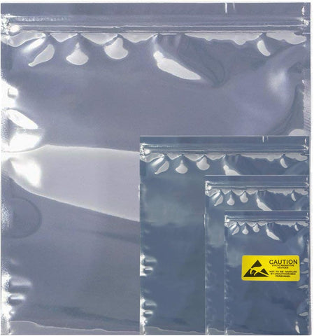 Daarcin 40pcs 4 Mixed Sizes Anti Static Resealable Bags 11x13in/28x33cm Large Sizes with Antistatic Labels for Hard Drive HDD and Electronic Device