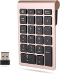 Yoidesu 22 Keys Wireless Number Pads, Numeric Keypad Portable 2.4 GHz Number Keyboard Financial Accounting Number Keyboard for Laptop, PC, Desktop, Surface pro, Notebook, etc.(Rose Gold)