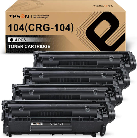 TESEN Compatible Toner Cartridge Replacement for Canon 104 CRG-104 FX-9 FX-10 Toner Cartridge Using with Canon Imageclass D420 D450 D480 MF4150 MF4350D MF4270 MF4370DN MF4380DN Printer 4-Pack