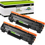 GREENCYCLE High Yield Compatible for HP 48A CF248A Toner Cartridge Replacement for Laserjet Pro M15a M15w M16a M16w Laserjet Pro MFP M28a MFP M28w MFP M29w, with Chip Show Toner Amount (Black, 2 Pack)