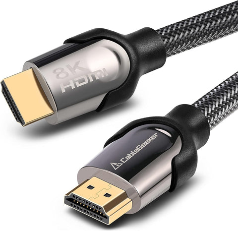 8K HDMI 2.1 Cable, 48Gbps Ultra HD Lead High-Speed Cord, Supports 8K@60Hz, 4K@120Hz, eARC HDR10, HDCP 2.2/2.3 Dolby, 3D, VRR, Compatible with Fire TV/Roku TV/PS5/Xbox/Nintendo Switch and More (14 ft)